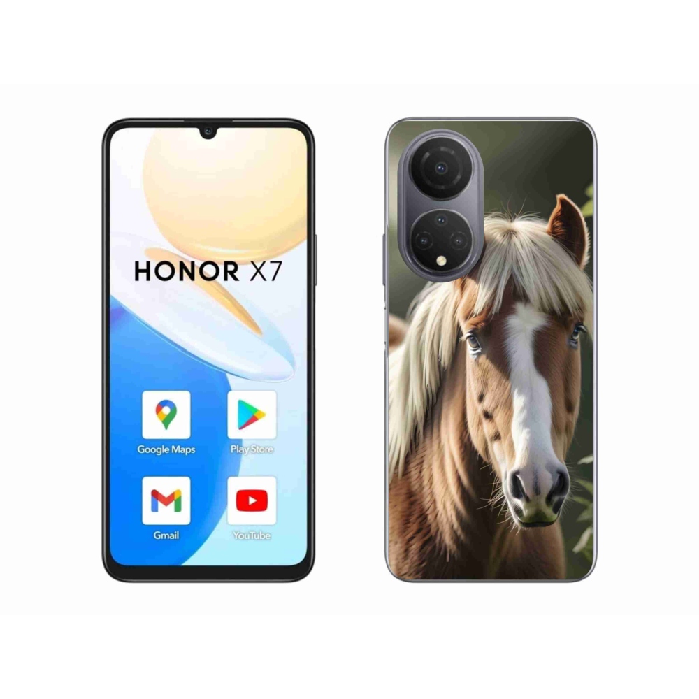 Gélový kryt mmCase na Honor X7 - kôň so svetlou hrivou