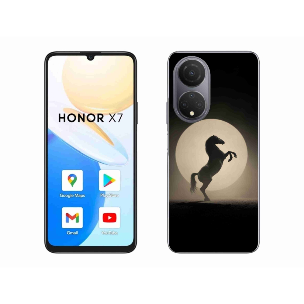 Gélový kryt mmCase na Honor X7 - kôň v siluete