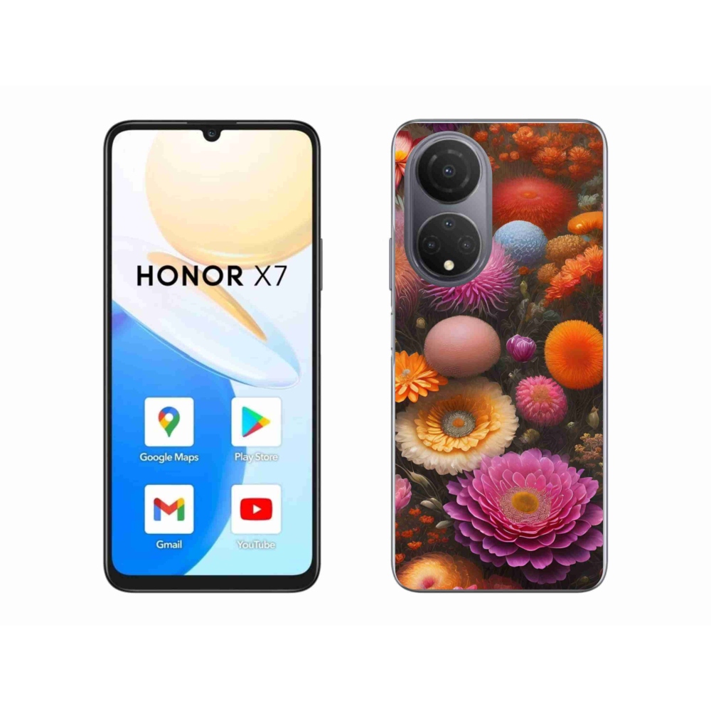 Gélový kryt mmCase na Honor X7 - kvetinová kompozícia