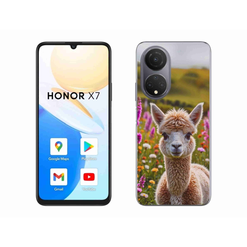 Gélový kryt mmCase na Honor X7 - lama na lúke