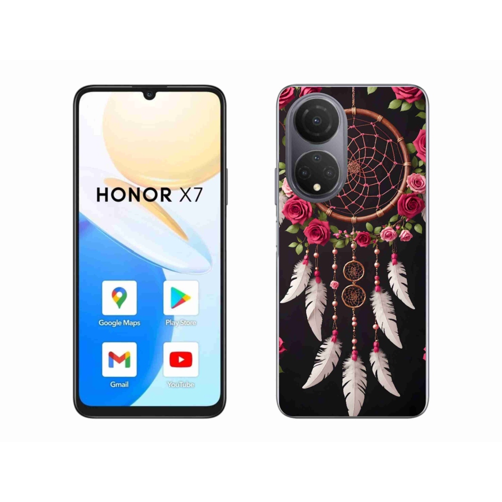 Gélový kryt mmCase na Honor X7 - lapač snov s ružami