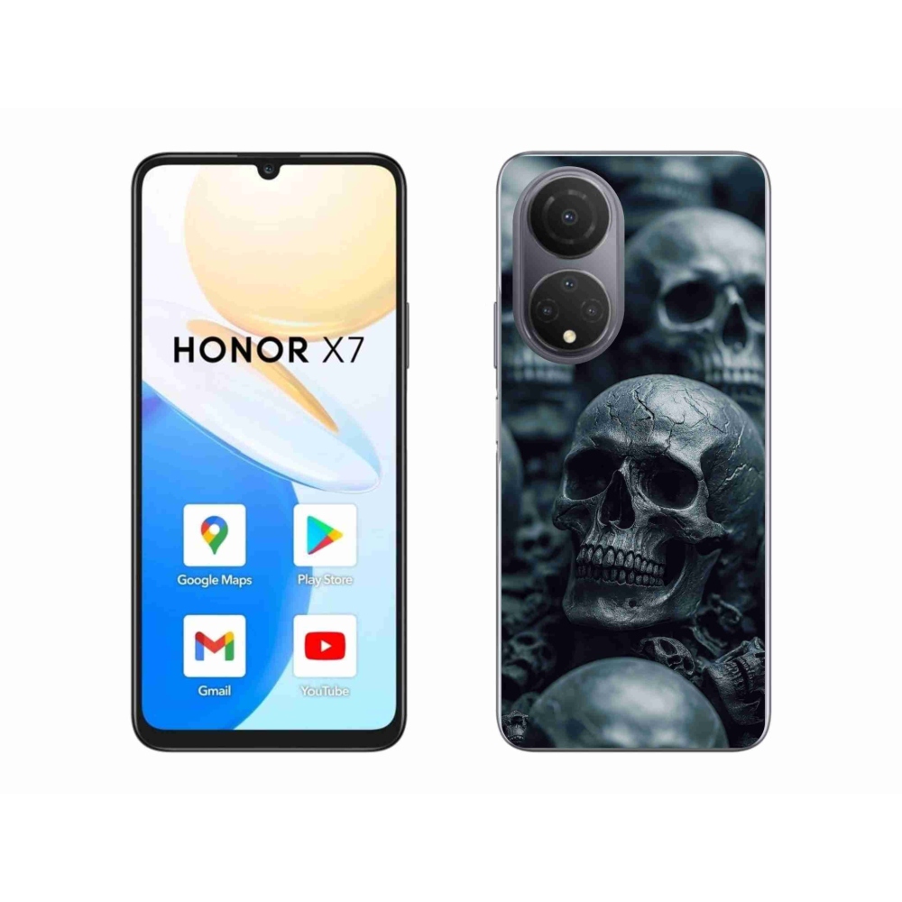 Gélový kryt mmCase na Honor X7 - lebka 2