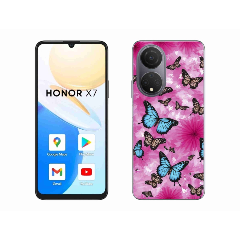 Gélový kryt mmCase na Honor X7 - motýlia záhrada