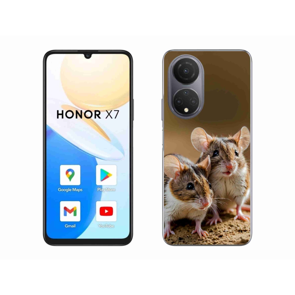 Gélový kryt mmCase na Honor X7 - myší duo