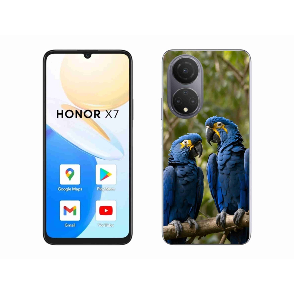Gélový kryt mmCase na Honor X7 - papagájové duo