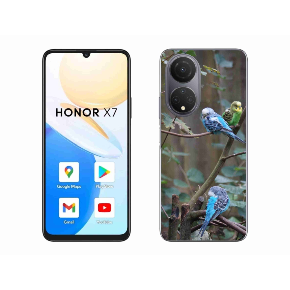 Gélový kryt mmCase na Honor X7 - papagáje na vetve