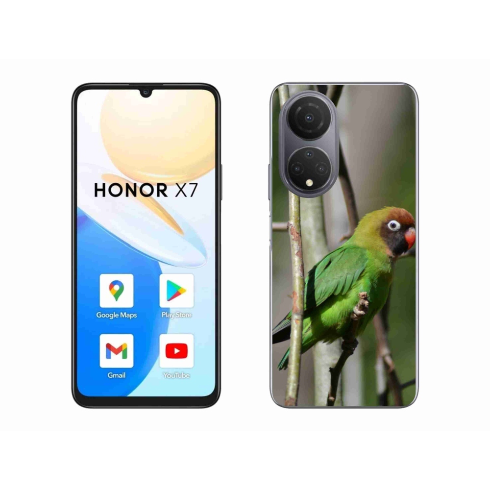 Gélový kryt mmCase na Honor X7 - papagáj agapornis