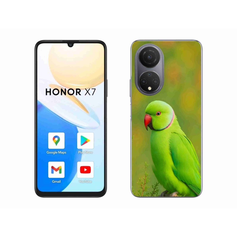 Gélový kryt mmCase na Honor X7 - papagáj alexander 2