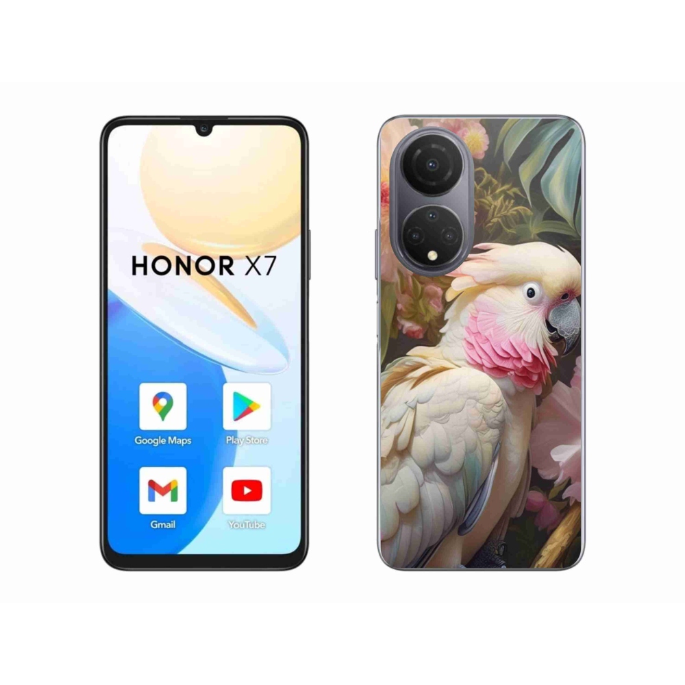 Gélový kryt mmCase na Honor X7 - papagáj kakadu ružový 2