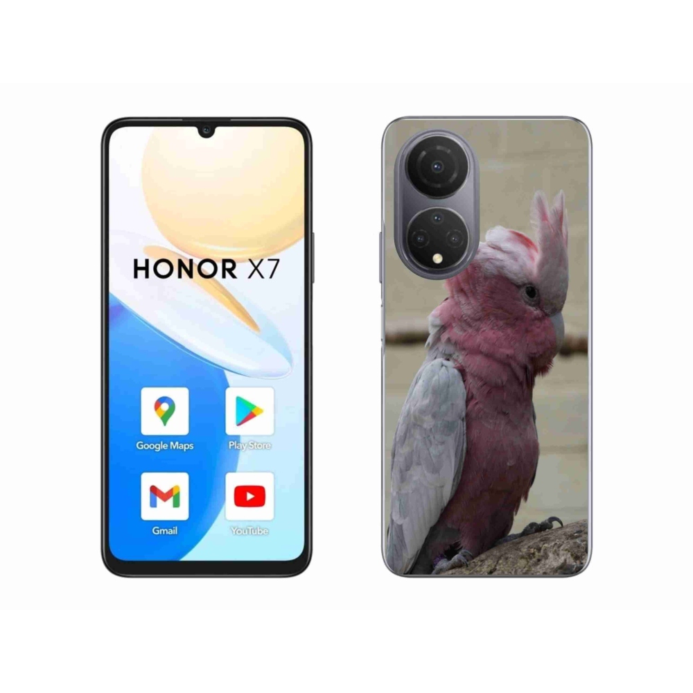 Gélový kryt mmCase na Honor X7 - papagáj kakadu ružový