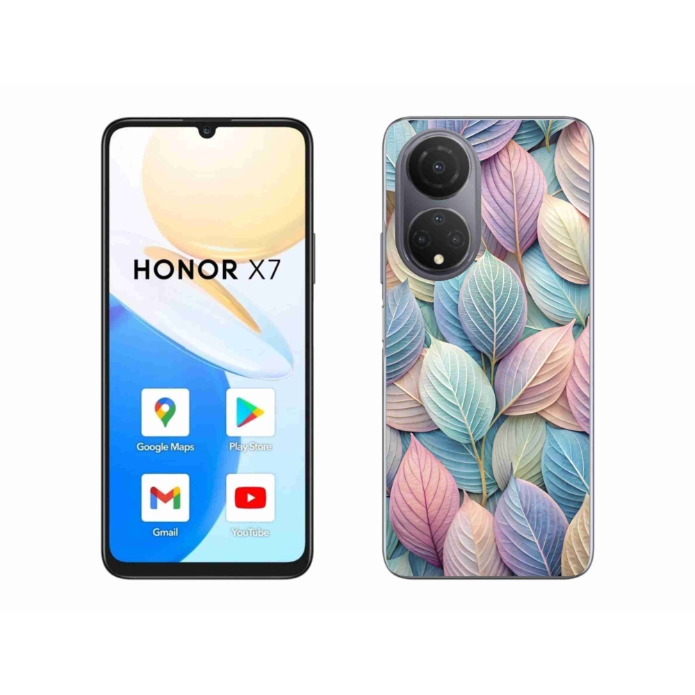 Gélový kryt mmCase na Honor X7 - pastelové listy