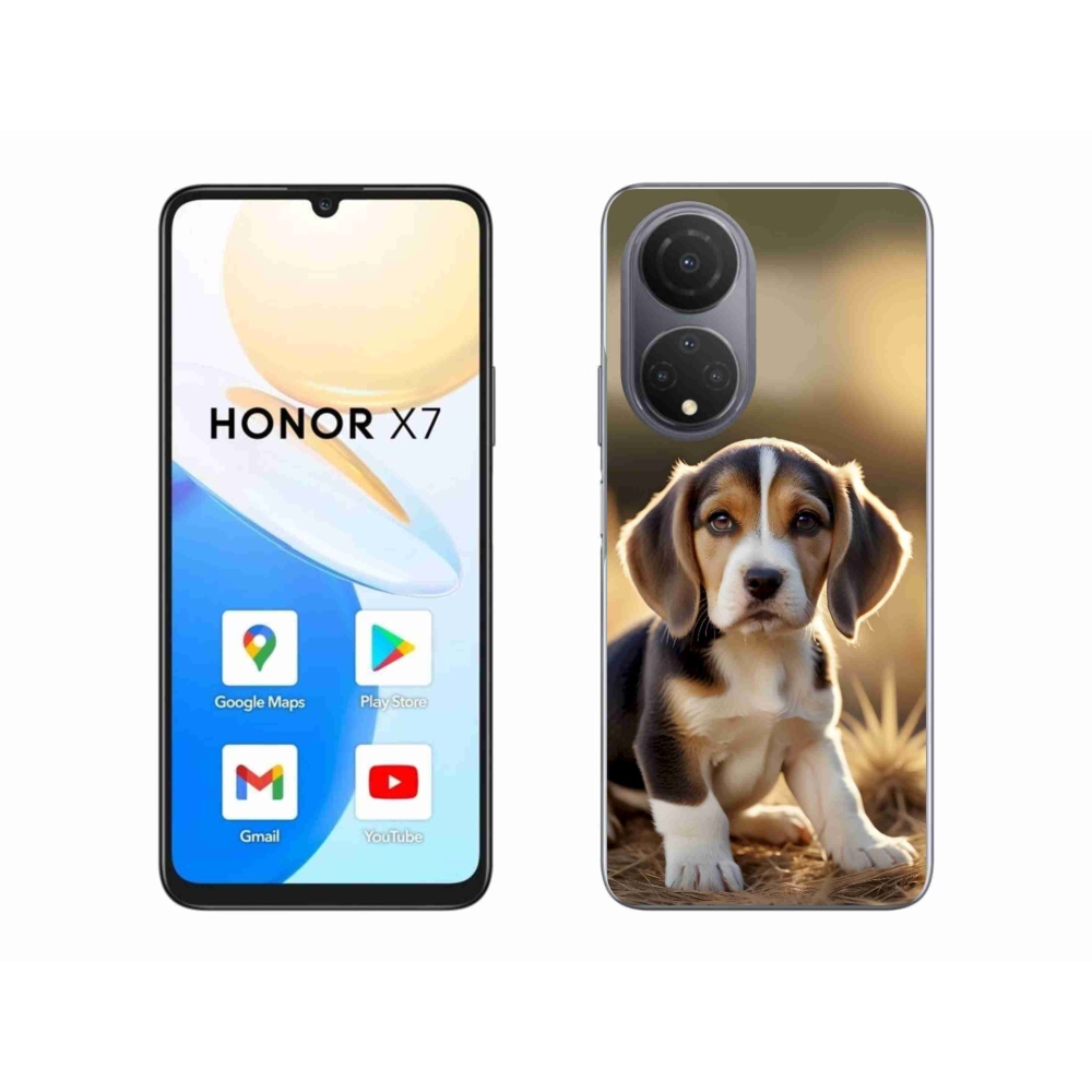 Gélový kryt mmCase na Honor X7 - roztomilý bígl