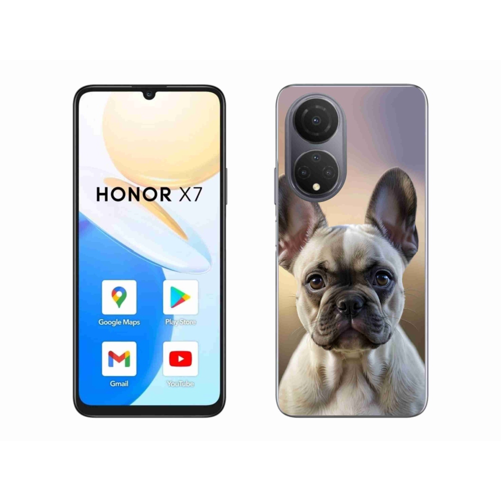Gélový kryt mmCase na Honor X7 - roztomilý francúzsky buldoček