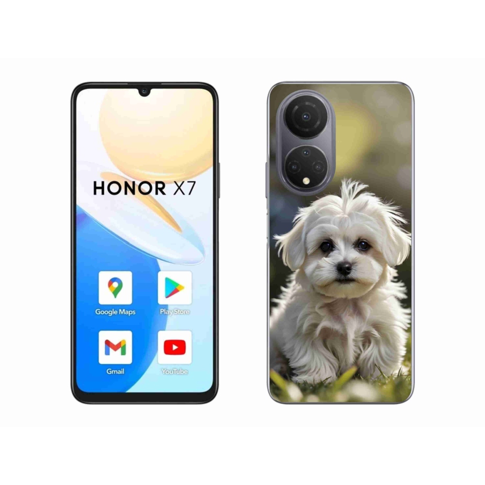 Gélový kryt mmCase na Honor X7 - roztomilý maltézsky psík