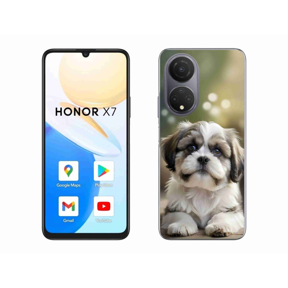 Gélový kryt mmCase na Honor X7 - roztomilý shih-tzu