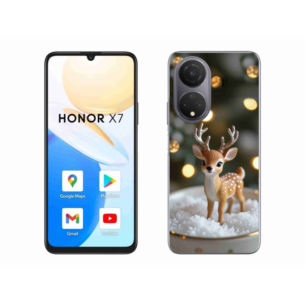 Gélový kryt mmCase na Honor X7 - roztomilý vianočný jeleň
