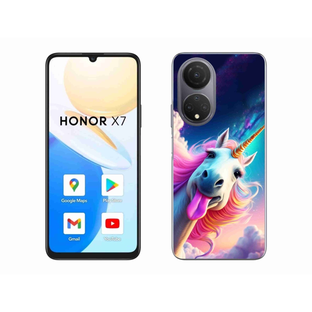 Gélový kryt mmCase na Honor X7 - šialený jednorožec