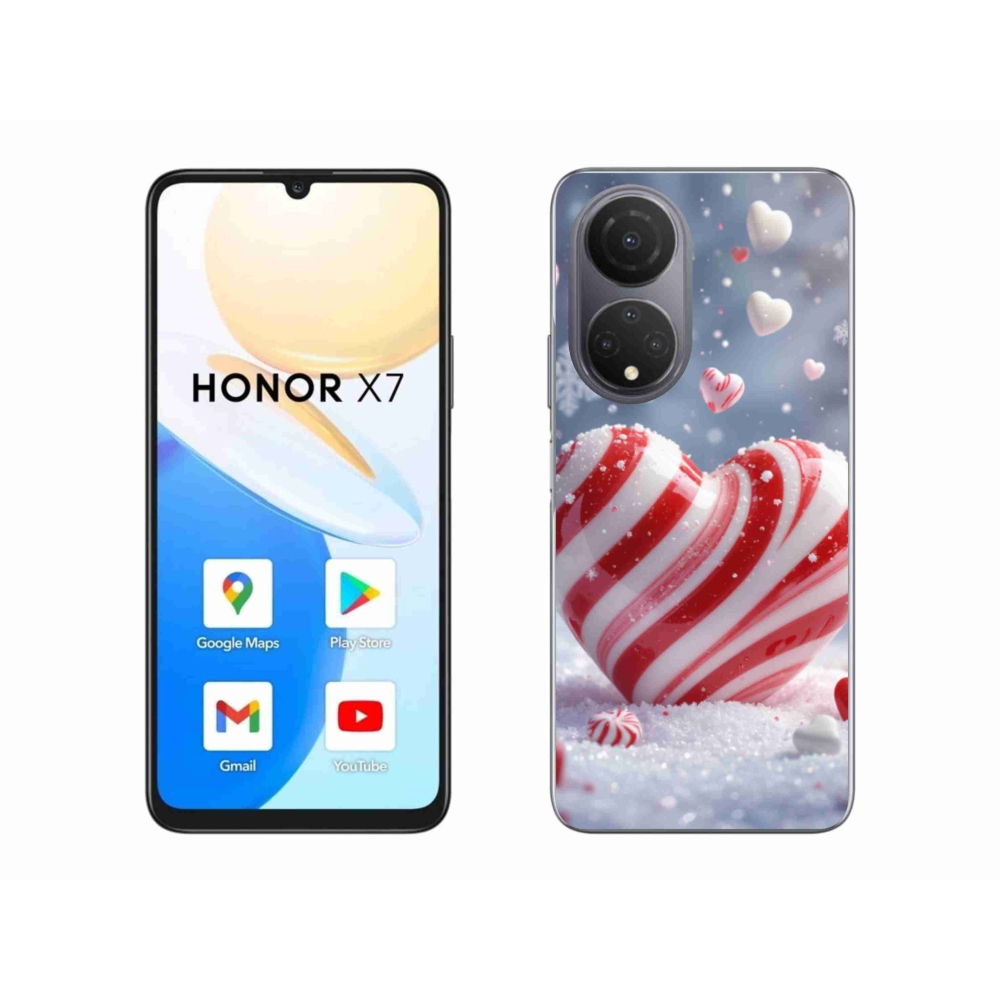 Gélový kryt mmCase na Honor X7 - sladké srdce
