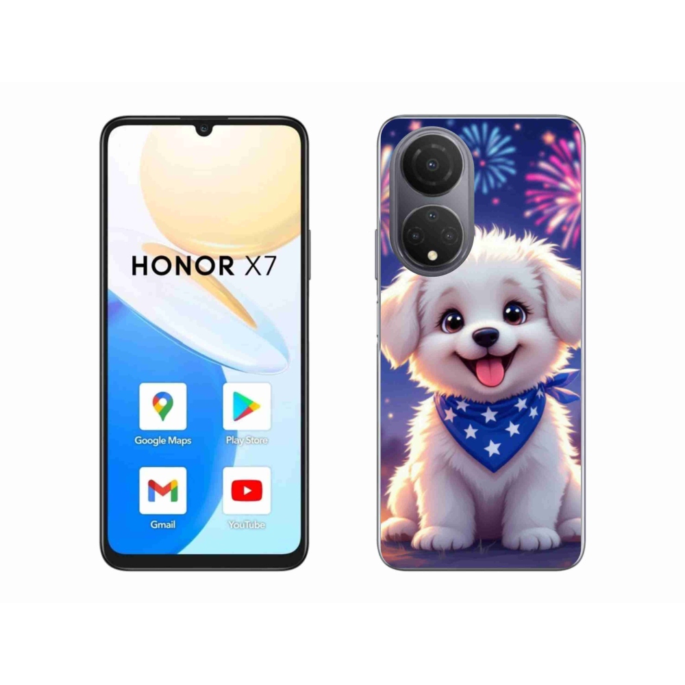 Gélový kryt mmCase na Honor X7 - slávnostné šteňa