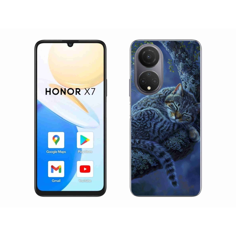 Gélový kryt mmCase na Honor X7 - spiaca mačka