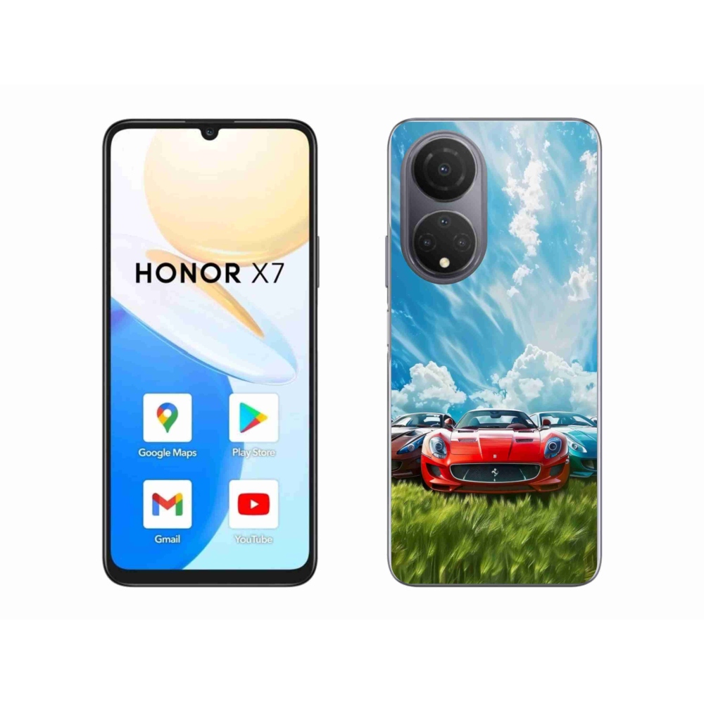 Gélový kryt mmCase na Honor X7 - športové vozidlá