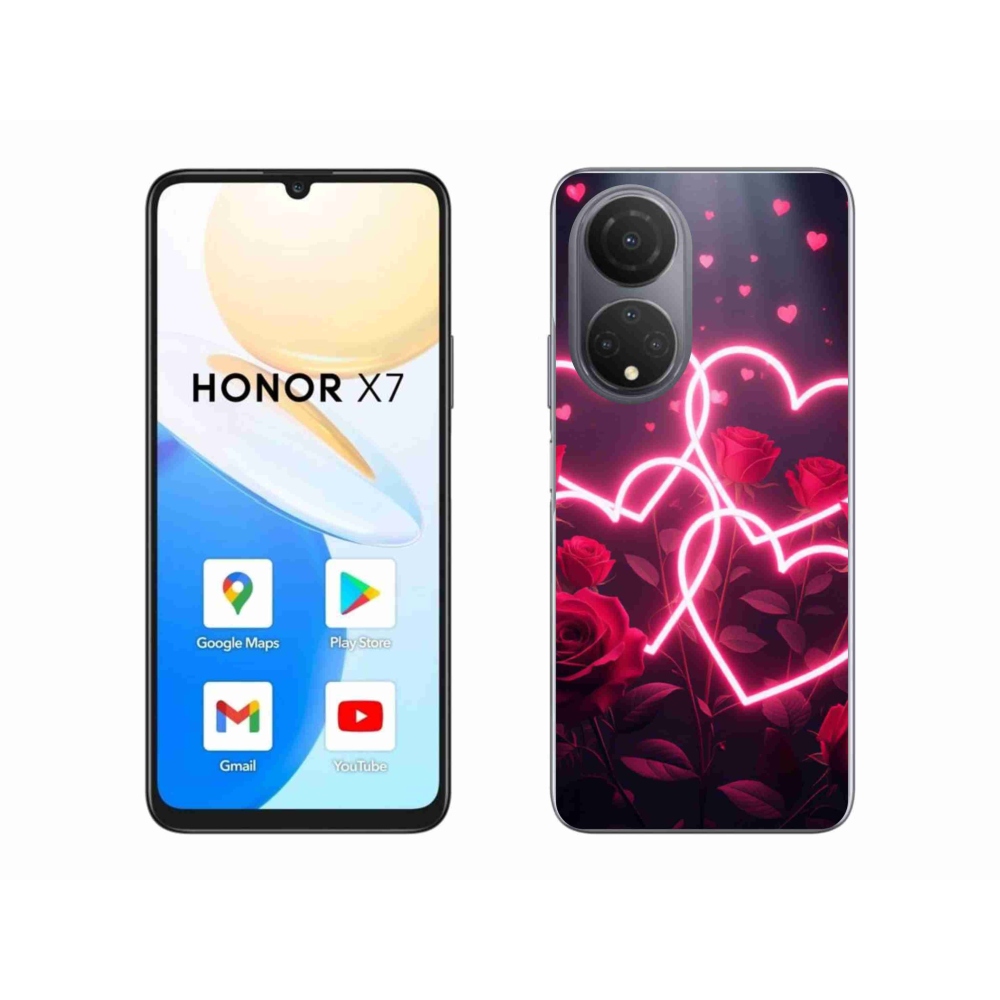Gélový kryt mmCase na Honor X7 - srdce lásky