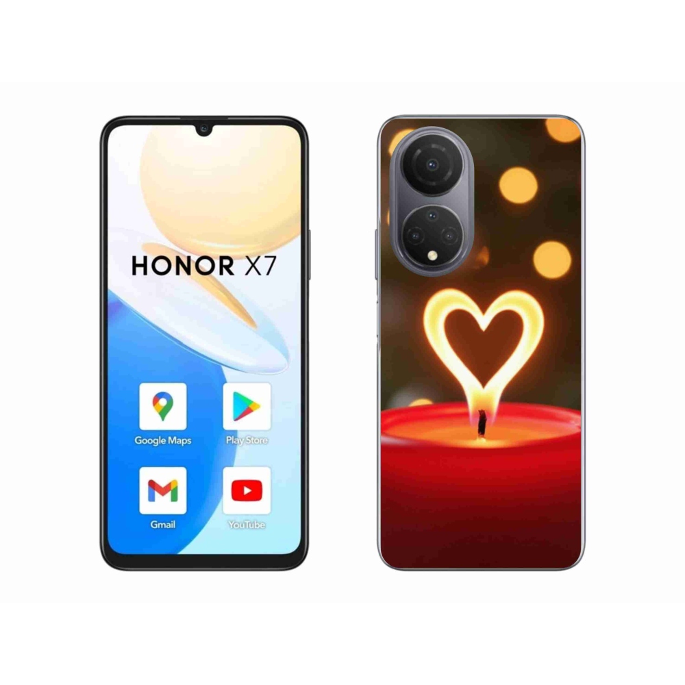 Gélový kryt mmCase na Honor X7 - srdce z plameňa