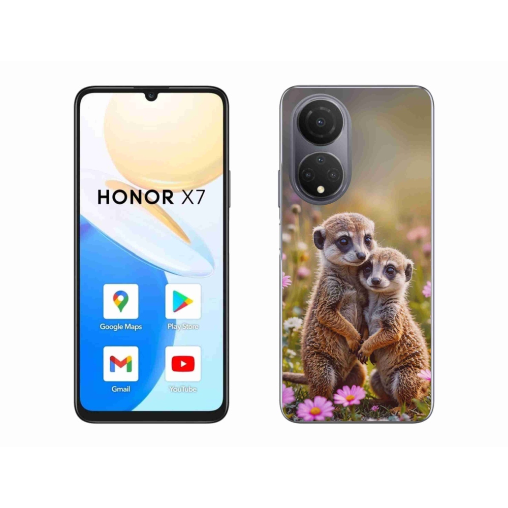 Gélový kryt mmCase na Honor X7 - surikatí duo