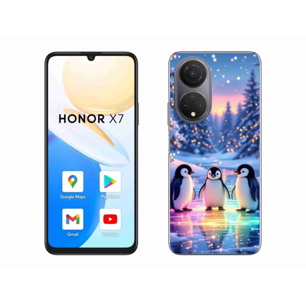 Gélový kryt mmCase na Honor X7 - tučniaky