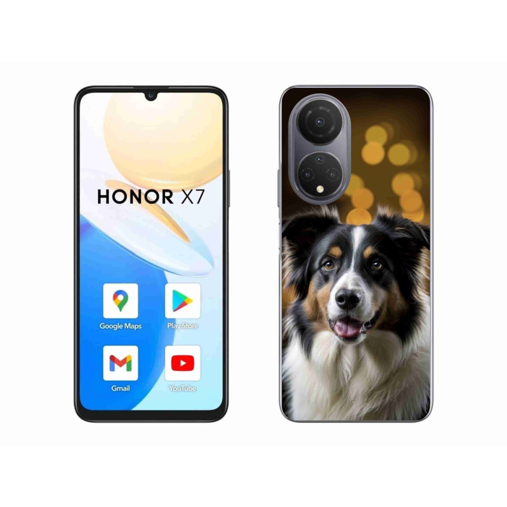 Gélový kryt mmCase na Honor X7 - usmievavý austrálsky ovčiak