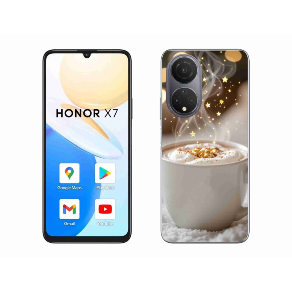 Gélový kryt mmCase na Honor X7 - vianočný horúci nápoj