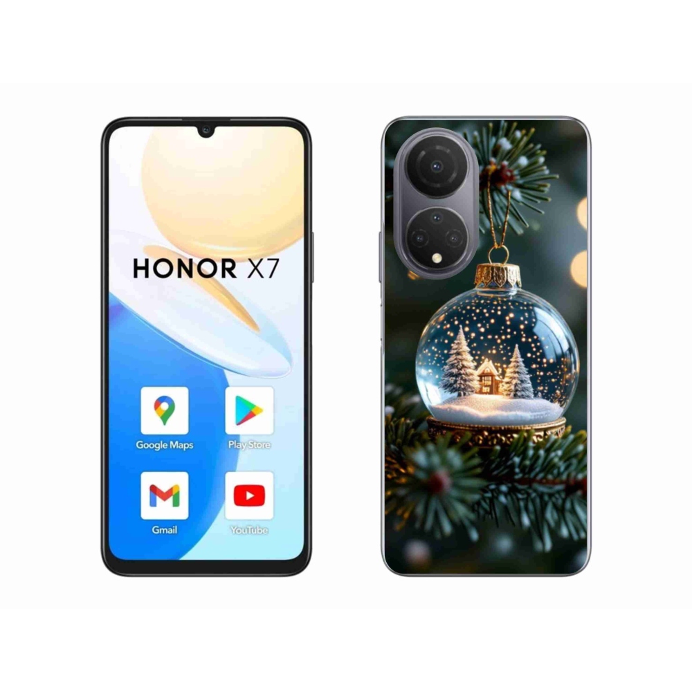 Gélový kryt mmCase na Honor X7 - vianočné gule 2