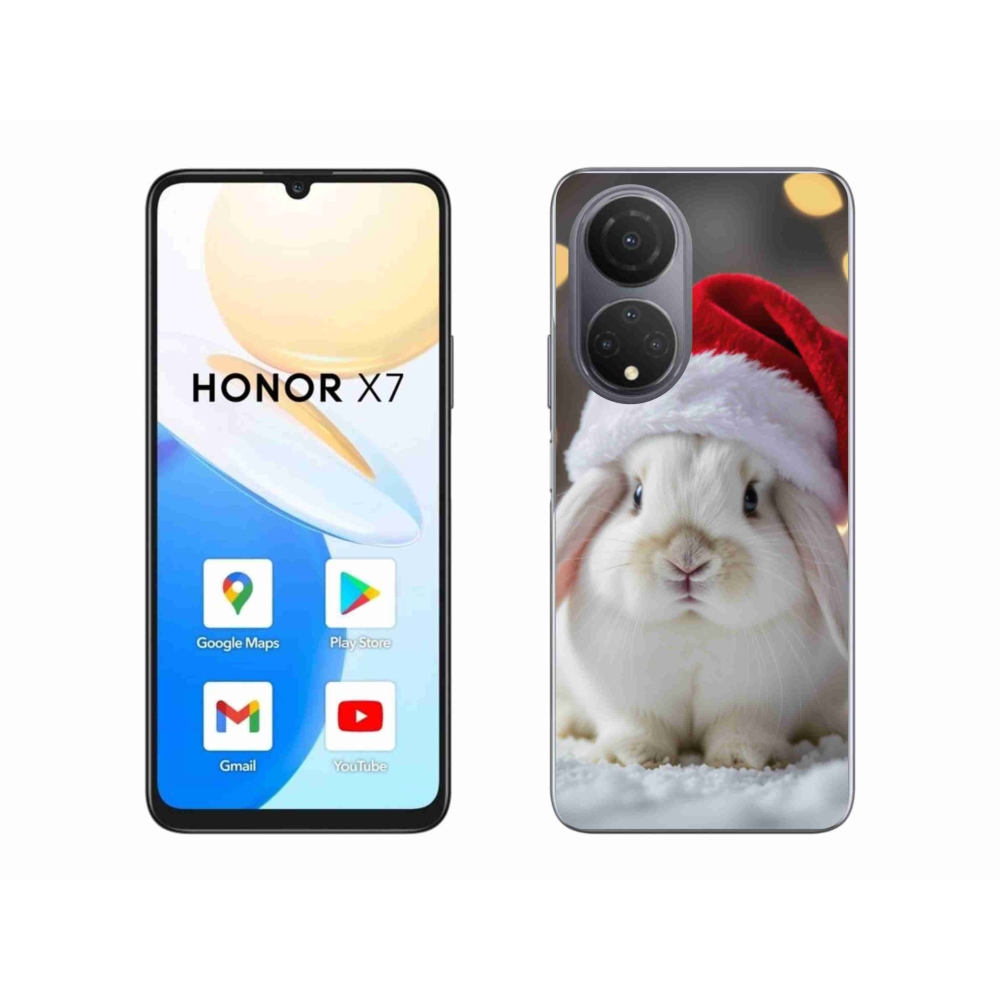 Gélový kryt mmCase na Honor X7 - vianočný králik