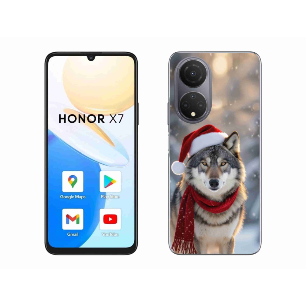 Gélový kryt mmCase na Honor X7 - vianočný vlk
