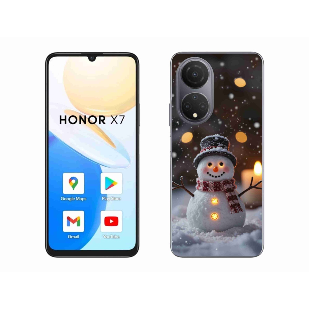 Gélový kryt mmCase na Honor X7 - veselý snehuliak