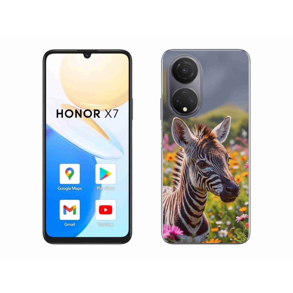 Gélový kryt mmCase na Honor X7 - zebra na lúke