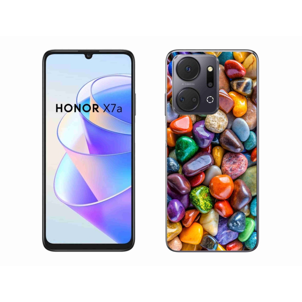 Gélový kryt mmCase na Honor X7a - farebné kamienky