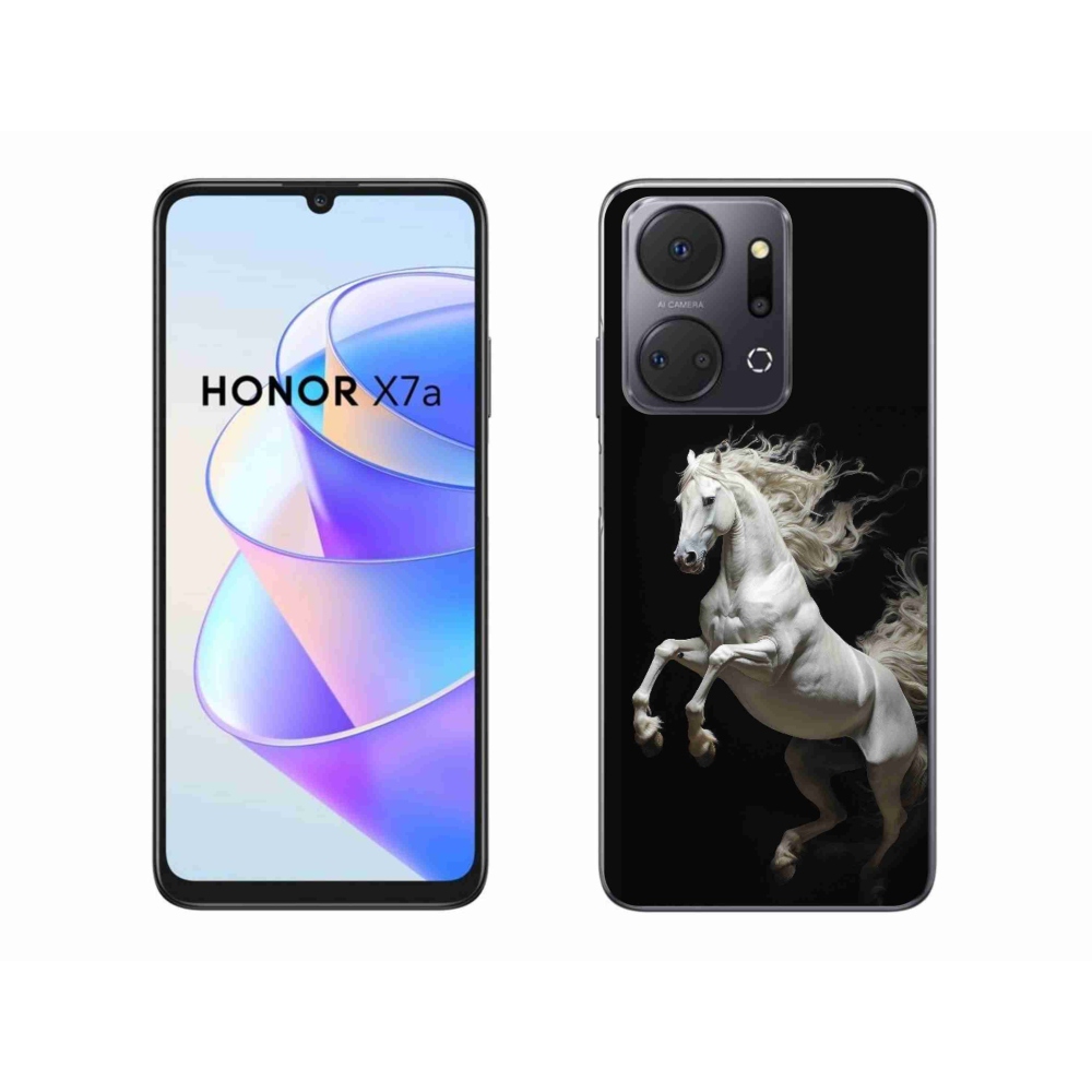 Gélový kryt mmCase na Honor X7a - biely kôň 4