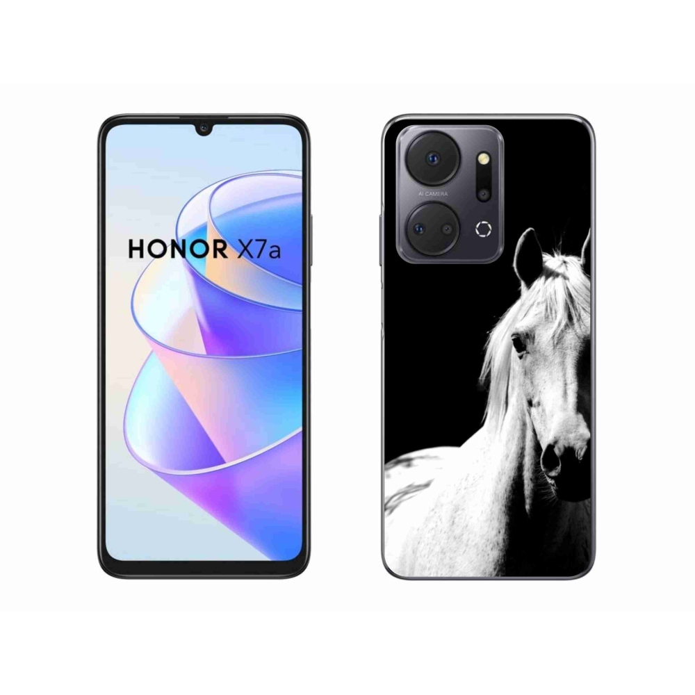 Gélový kryt mmCase na Honor X7a - biely kôň 5