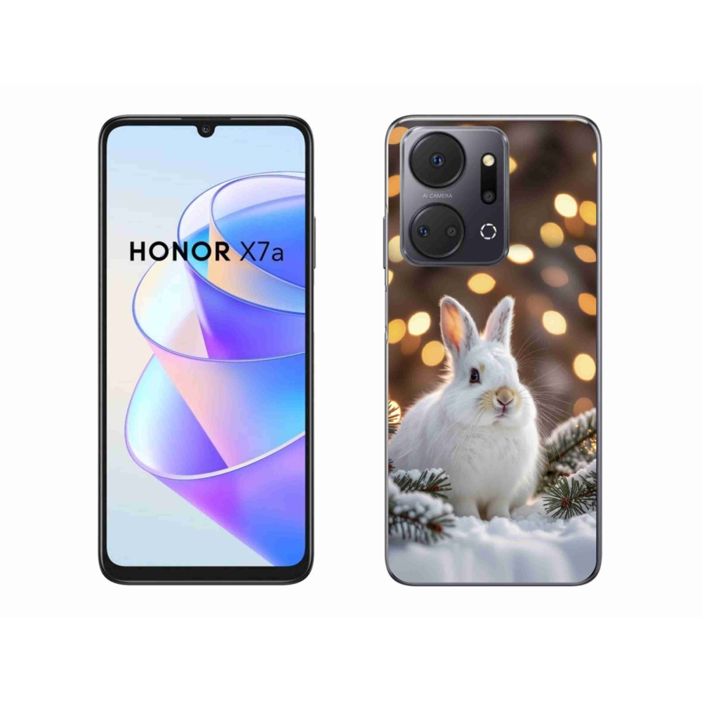 Gélový kryt mmCase na Honor X7a - biely zajac