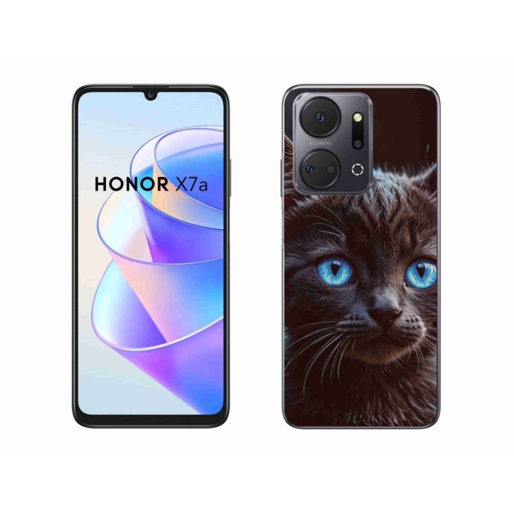 Gélový kryt mmCase na Honor X7a - čierne mačiatko 2