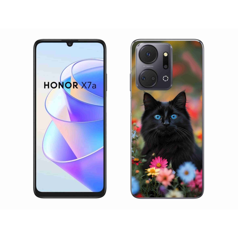 Gélový kryt mmCase na Honor X7a - čierne mačiatko 4