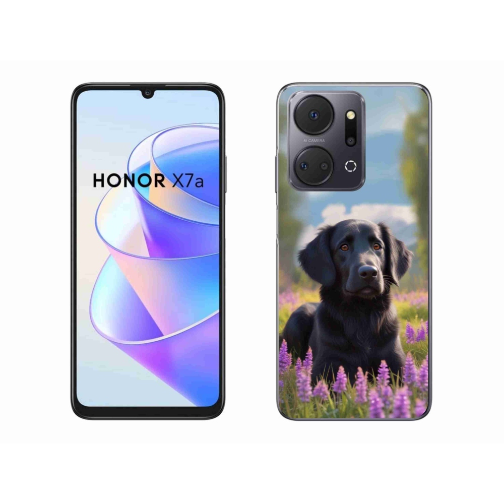 Gélový kryt mmCase na Honor X7a - elegantný čierny retriever
