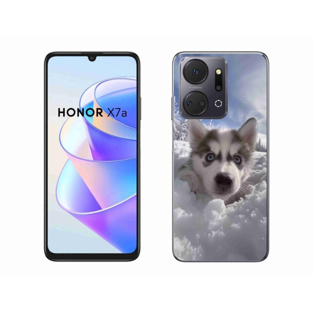 Gélový kryt mmCase na Honor X7a - husky v snehu