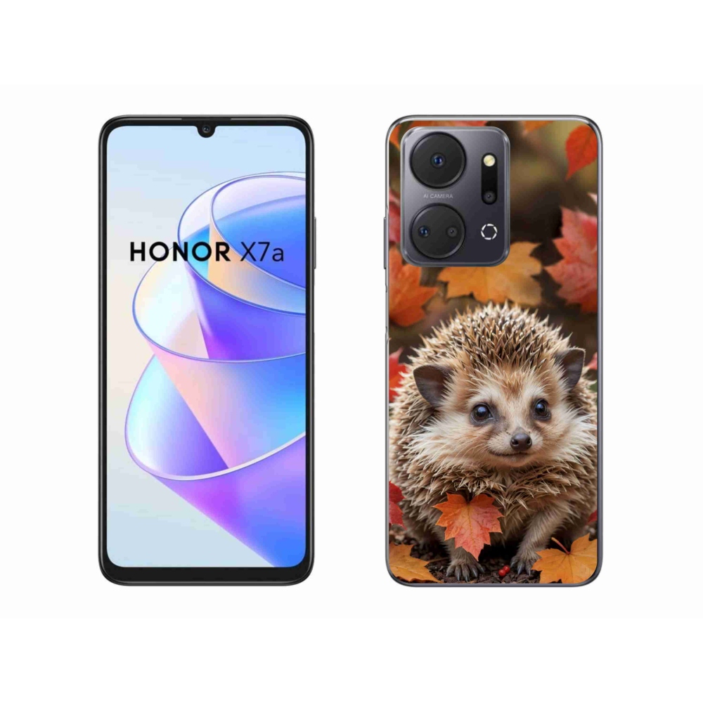 Gélový kryt mmCase na Honor X7a - ježko v lístí