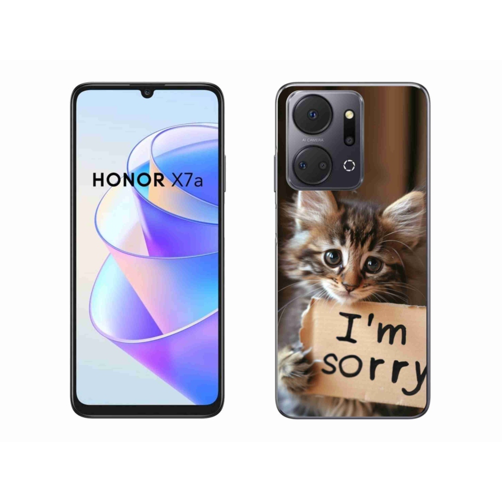 Gélový kryt mmCase na Honor X7a - mačacie ospravedlnenie