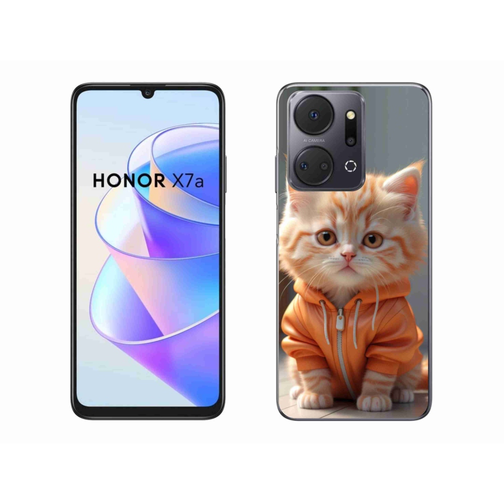 Gélový kryt mmCase na Honor X7a - mačiatko v mikine