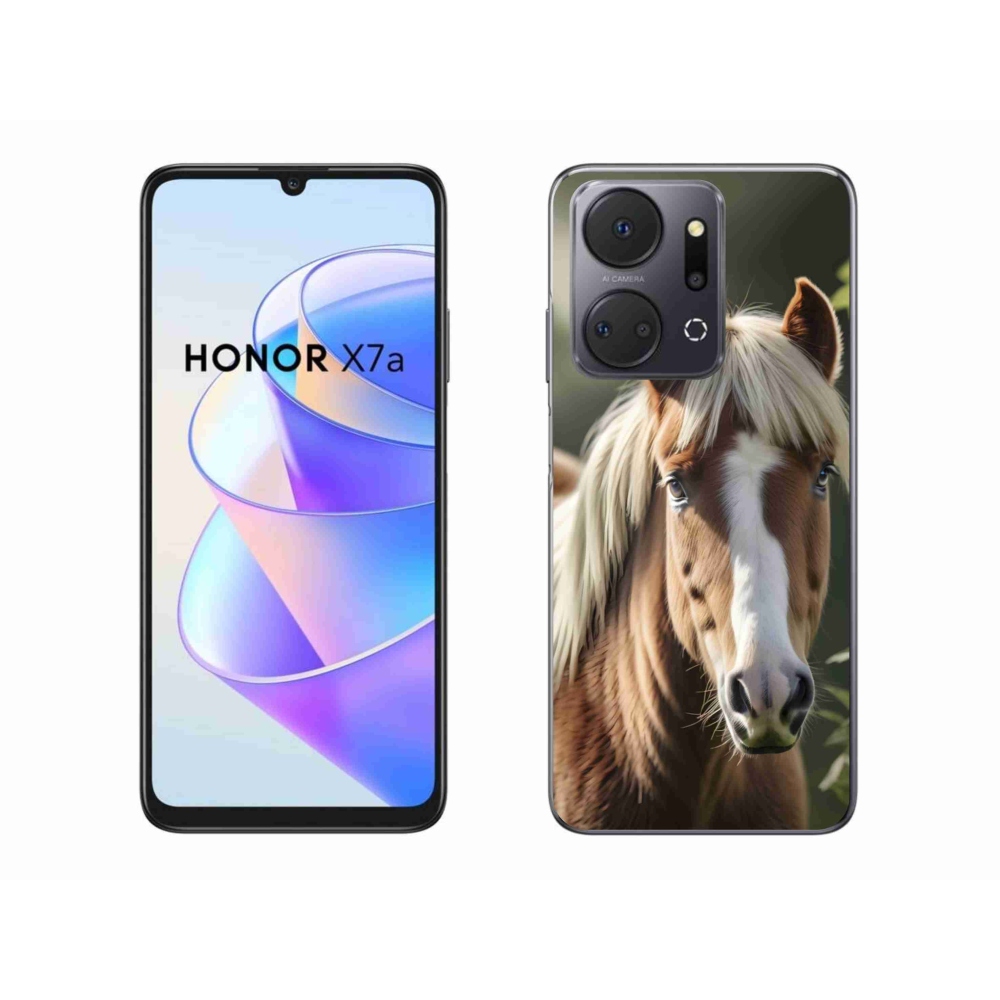 Gélový kryt mmCase na Honor X7a - kôň so svetlou hrivou