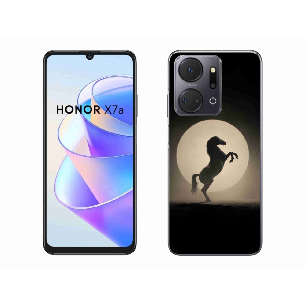 Gélový kryt mmCase na Honor X7a - kôň v siluete