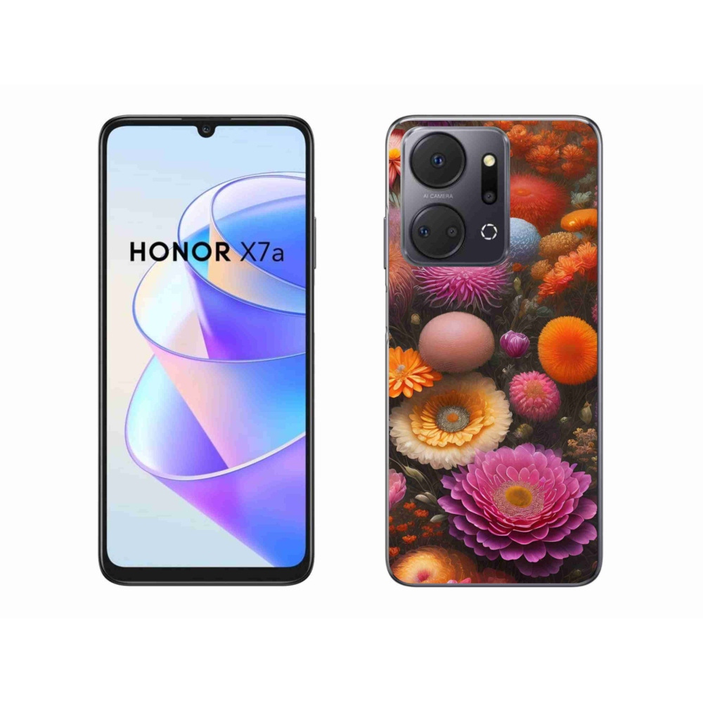 Gélový kryt mmCase na Honor X7a - kvetinová kompozícia